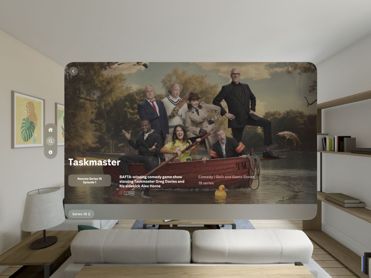 Channel 4 apple vision pro taskmaster watching